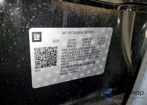 2020 Cadillac Ct6 Luxury z USA, uszkodzony, nr VIN 1G6KB5RS4LU106326